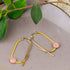 Gold PinkStone Earring - The Earth Store - Fashion Accessories